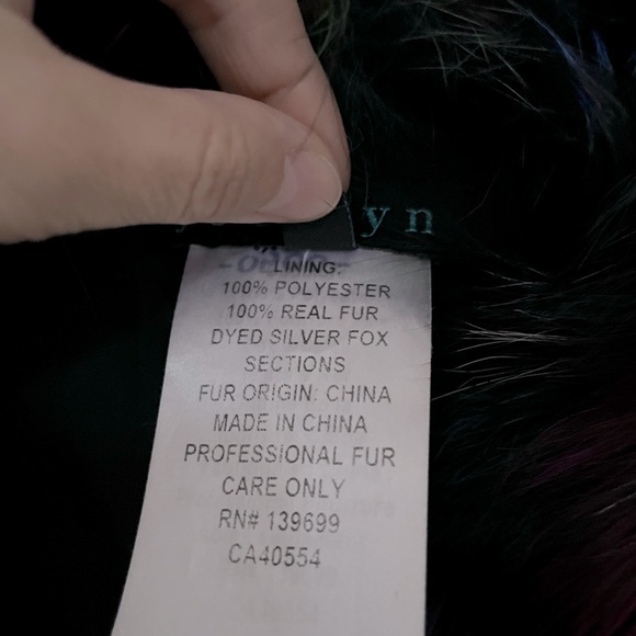 Never worn! Dyed Silver Fox Jacket - Picture 7 of 7